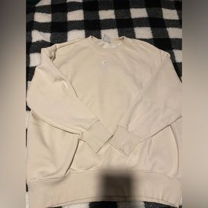 Nike cream oversized crewneck women’s